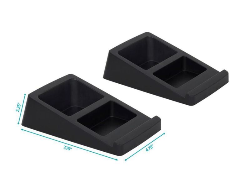 Soportes tipo cuña inclinados para altavoces Monoprice par negro