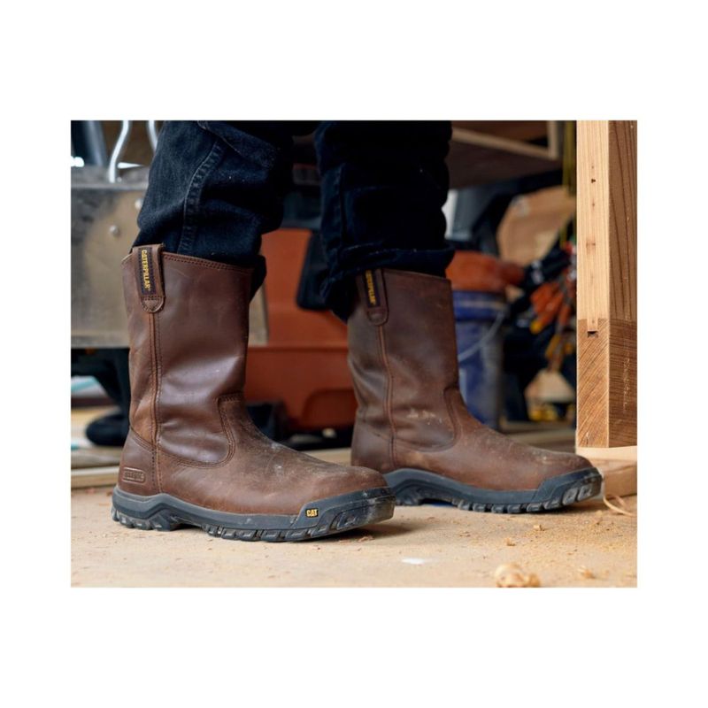 BOTA CAT de barra de tiro con puntera de acero 27 cm color Marrón Verano