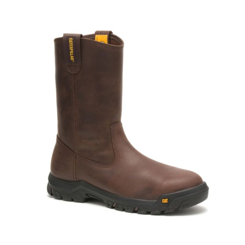 BOTA CAT de barra de tiro con puntera de acero 27 cm color Marrón Verano
