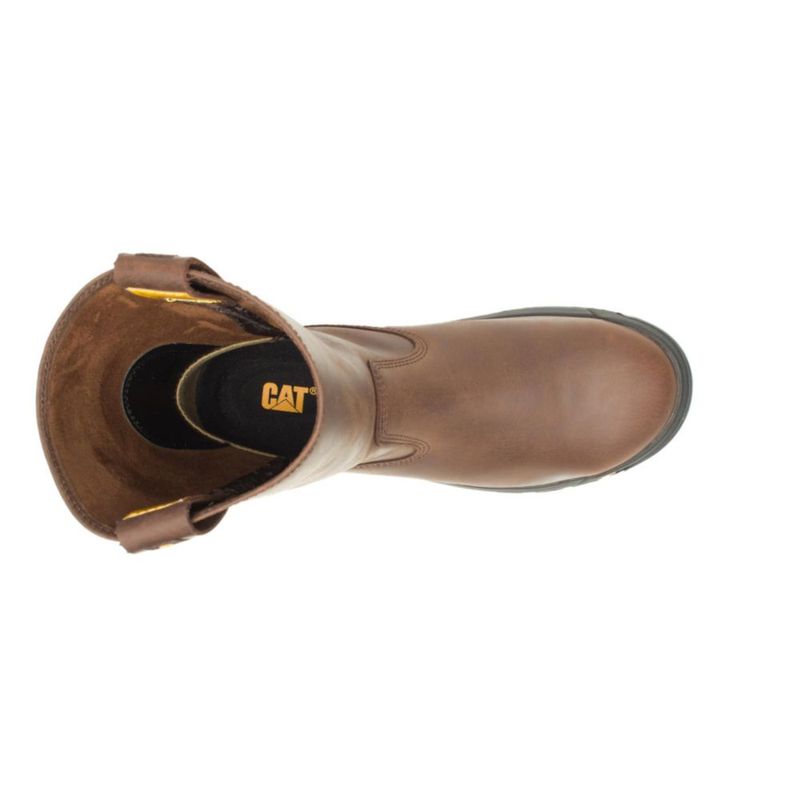 BOTA CAT de barra de tiro con puntera de acero 27 cm color Marrón Verano