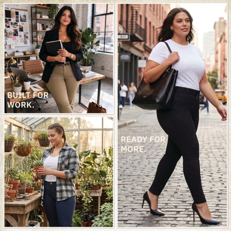 PANTALONES Dickies Mujer Pierna Ajustada de Sarga para Trabajo 31 cm
