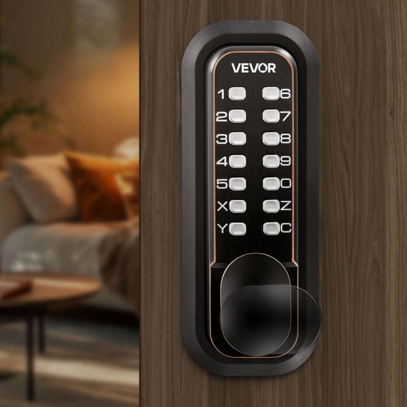 Cerradura de Puerta VEVOR Sin Llave 4‑7 Dígitos Acabado Bronce Aceitado