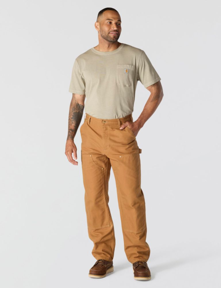PANTALONES Carhartt W31xL34 Marrón (tela duck) Doble Frente
