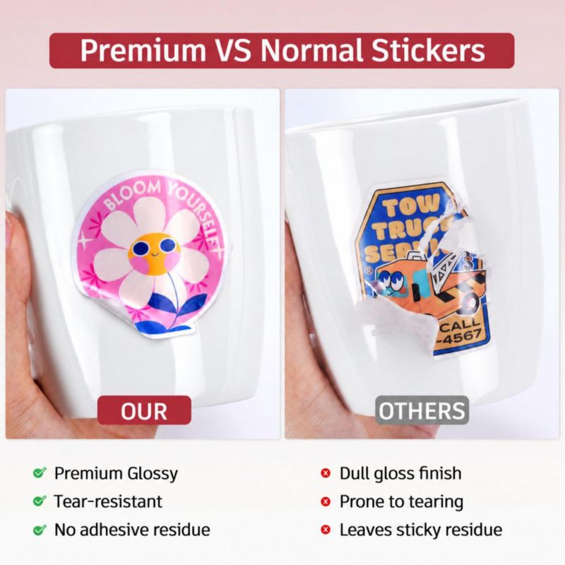 Papel de vinilo para stickers Lzerking brillante – 60 hojas (85 x 11 pulg)