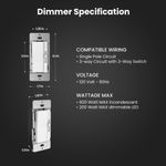 Interruptor regulador Feit Electric 2 unidades 600 W/200 W