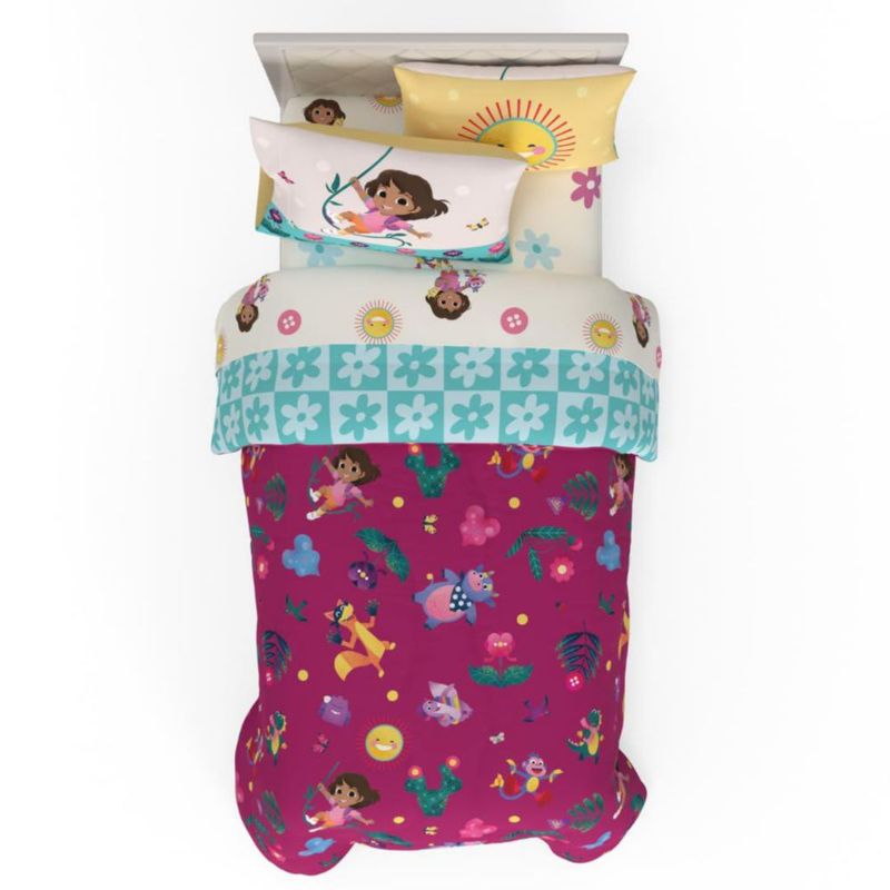 Juego de ropa de cama Franco Individual Dora la Exploradora – Set de 5 piezas
