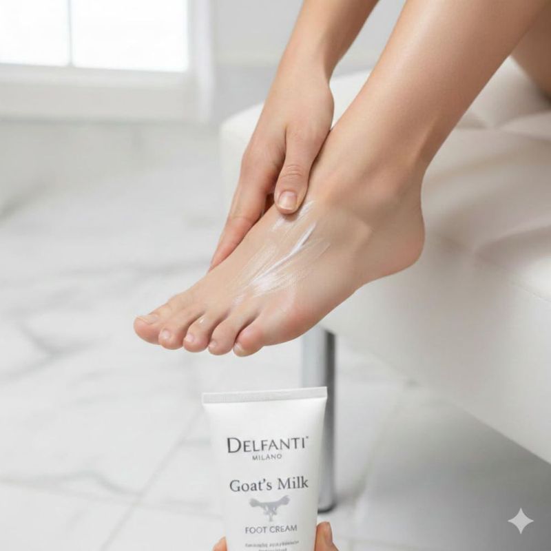 Crema para pies Delfanti-Milano 250 ml Leche de cabra y árbol del té
