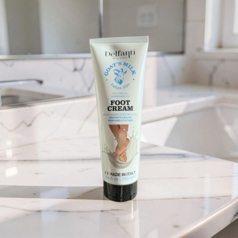 Crema para pies Delfanti-Milano 250 ml Leche de cabra y árbol del té