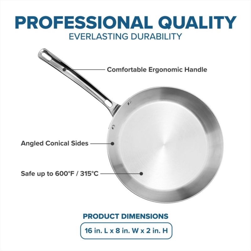 Sartén Viking 20 cm Acero Inoxidable Plateado