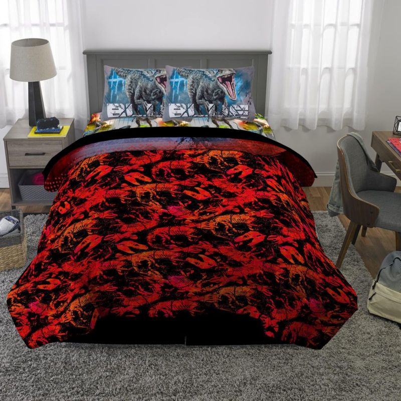 Juego de ropa de cama Franco Full Jurassic World de 5 piezas
