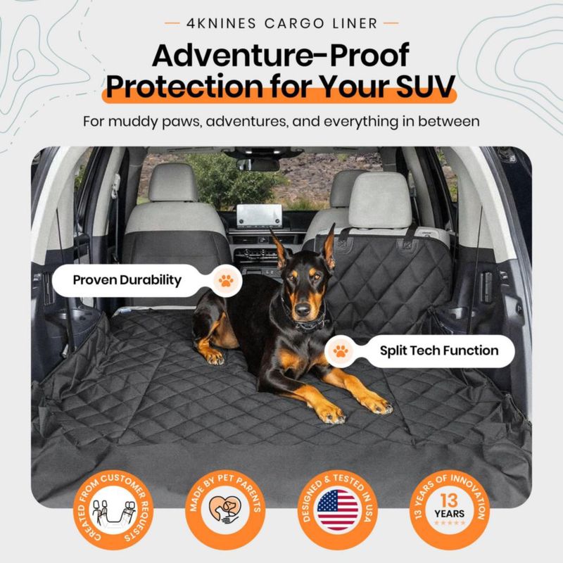 Forro de carga para SUV 4Knines 117 cm color marrón claro asientos abatibles