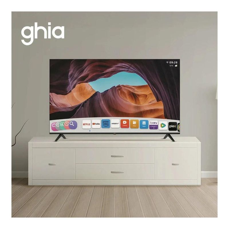 Televisión Smart Ghia Whale TV 65 Pulgadas, QLED, UHD 4K, Dolby Audio