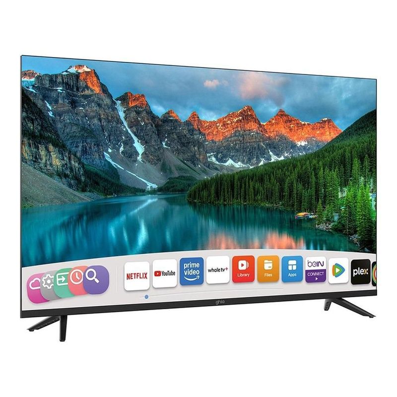 Televisión Smart Ghia Whale TV 43 Pulgadas, FHD, Wi-Fi, RJ45, 3 HDMI, 2 USB, RCA, AUX 3.5 MM, Óptico, Dolby Audio