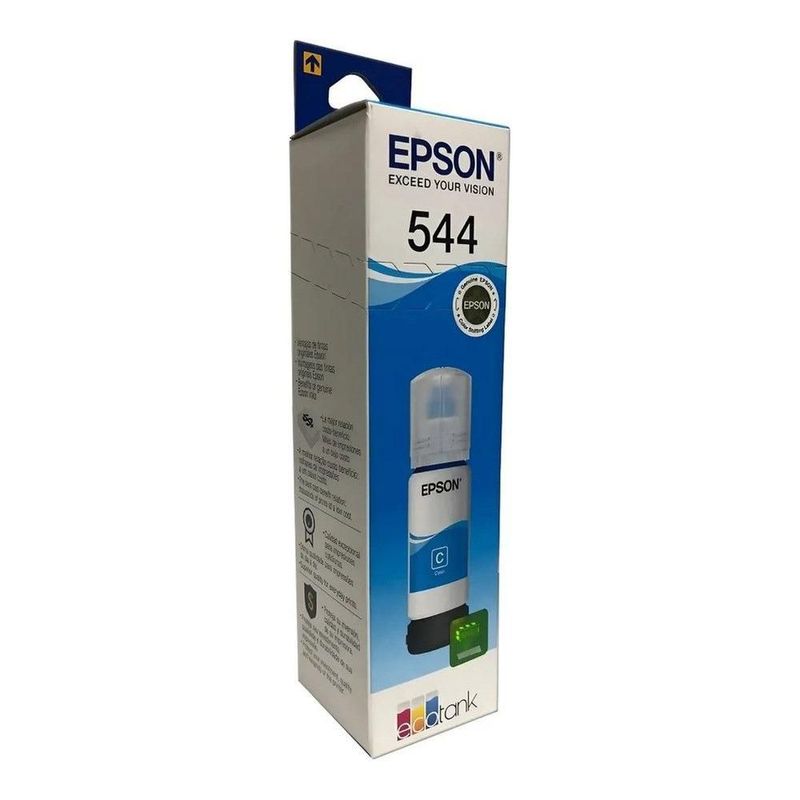 Cartucho Epson T544220 Cyan, Tinta Dye, Compatible con L1210, L3210, L3250, L3110, L3150, L5190