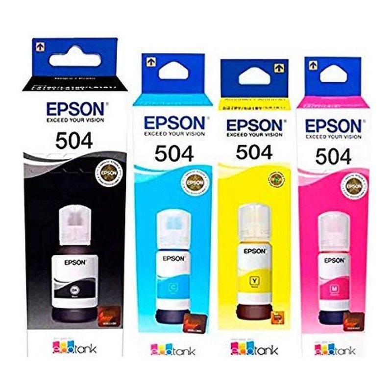 Cartucho Epson Modelo T504 Amarillo, Para L4150, L4160, L6161, L6171, L6191