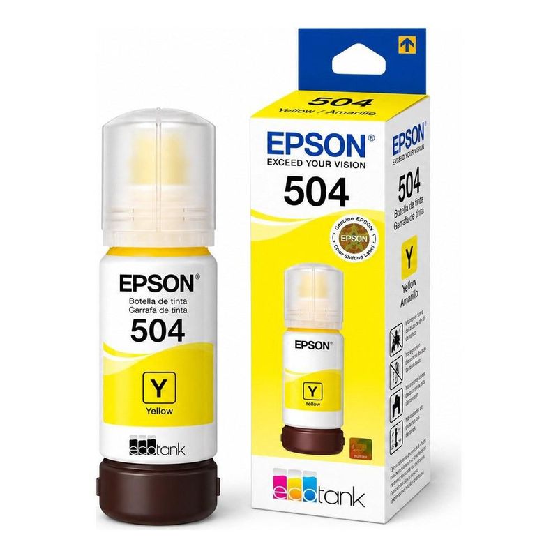 Cartucho Epson Modelo T504 Amarillo, Para L4150, L4160, L6161, L6171, L6191