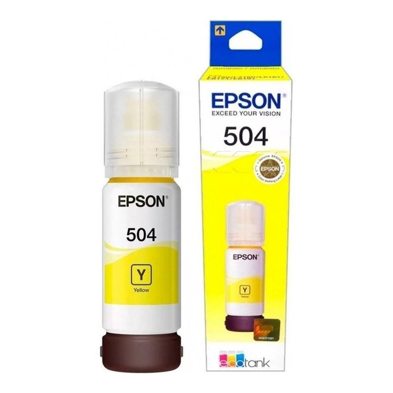 Cartucho Epson Modelo T504 Amarillo, Para L4150, L4160, L6161, L6171, L6191