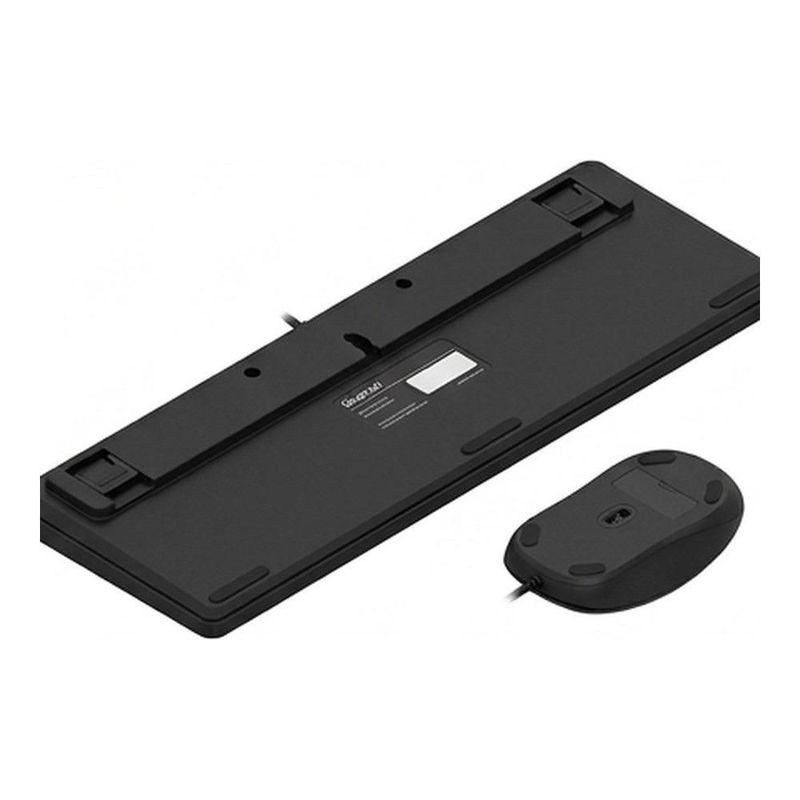 Kit Teclado y Mouse Óptico Alámbrico Quaroni Color Negro Modelo KAQ01
