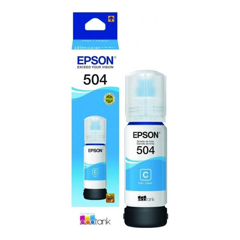 Cartucho Epson Modelo T504 Cyan, Para L4150, L4160, L6161, L6171, L6191