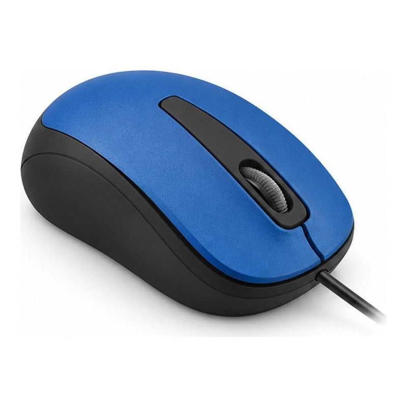 Mouse Óptico Quaroni MAQ02A Alámbrico USB Azul 1200 DPI