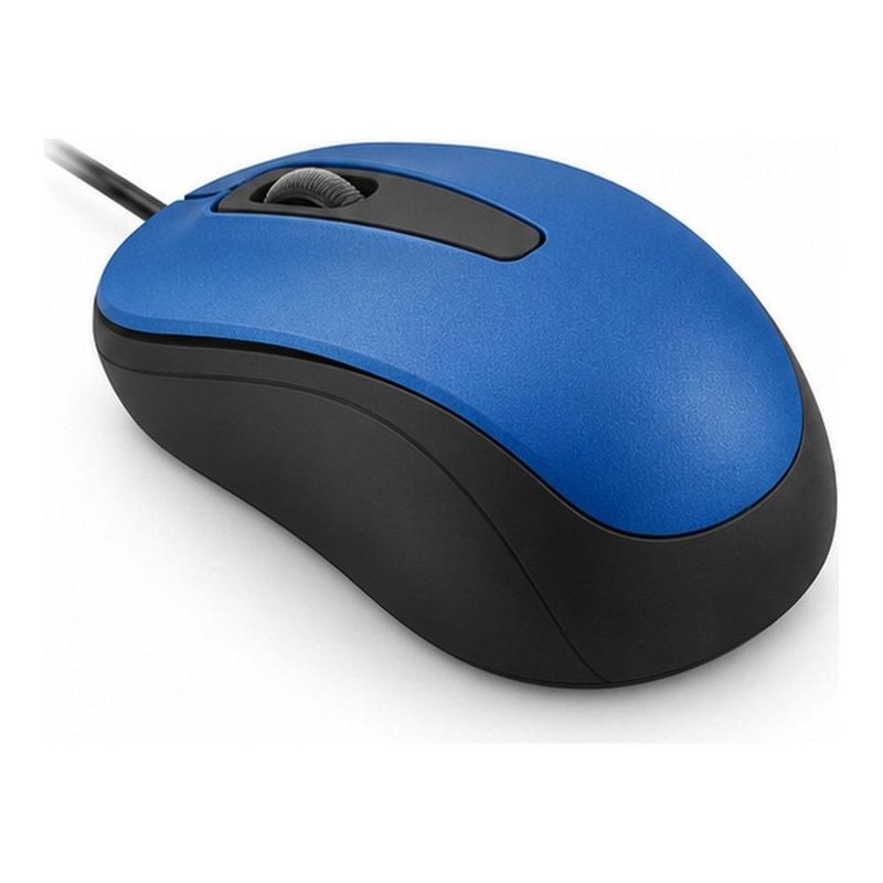 Mouse Óptico Quaroni MAQ02A Alámbrico USB Azul 1200 DPI