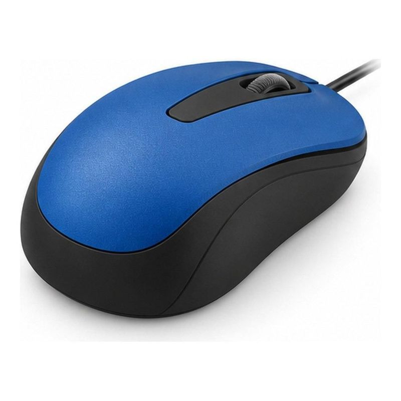 Mouse Óptico Quaroni MAQ02A Alámbrico USB Azul 1200 DPI