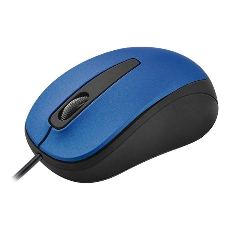 Mouse Óptico Quaroni MAQ02A Alámbrico USB Azul 1200 DPI