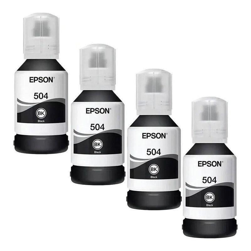 Cartucho Epson Modelo T504 Negro, Para L4150, L4160, L6161, L6171, L6191