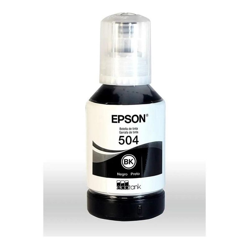 Cartucho Epson Modelo T504 Negro, Para L4150, L4160, L6161, L6171, L6191
