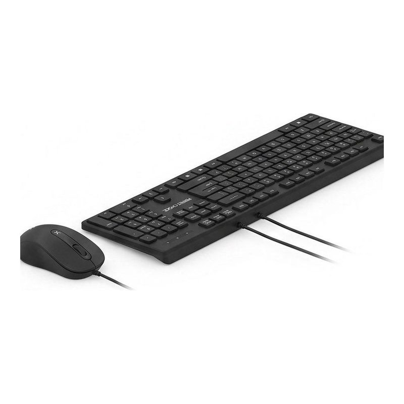 Kit de Teclado y Mouse Alámbrico Conector USB Perfect Choice PC-201076 Negro