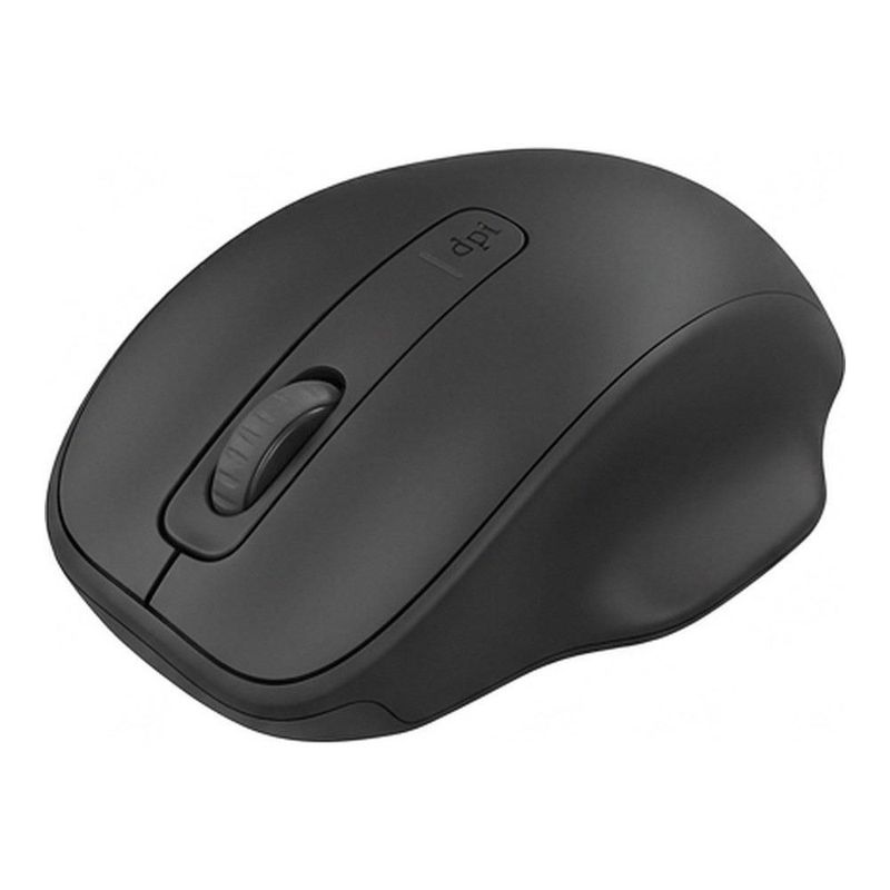 Mouse Óptico Inalámbrico QUARONI MIQ01N Negro 4 Botones con Ajuste de DPI 1600 1200 800