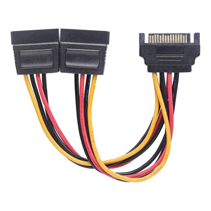 Cable de Alimentación Manhattan 354554 Corriente Interna HDD SATA 1 m 2 Conectores
