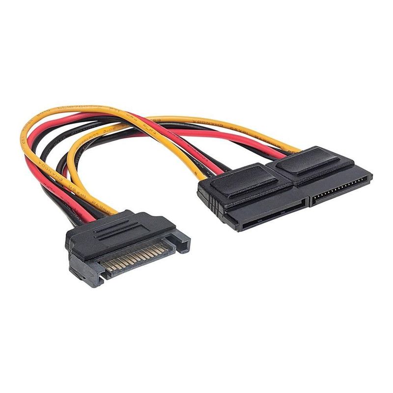 Cable de Alimentación Manhattan 354554 Corriente Interna HDD SATA 1 m 2 Conectores