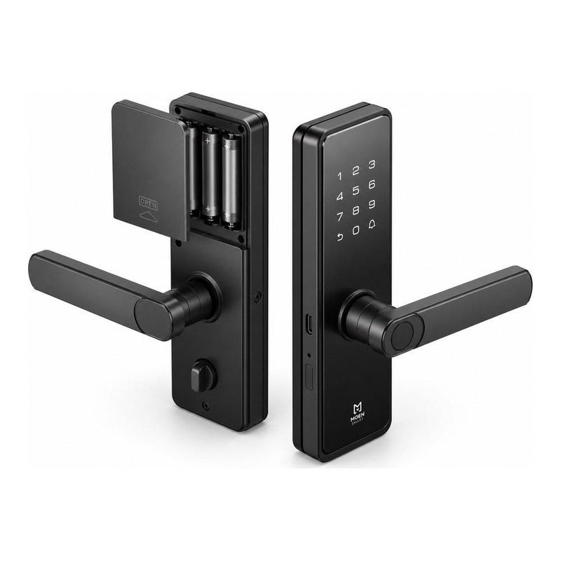 Cerradura Inteligente con Huella Dactilar, Tarjeta RFID, Wi-Fi, Combinación Numérica y Llave Física, Mirati