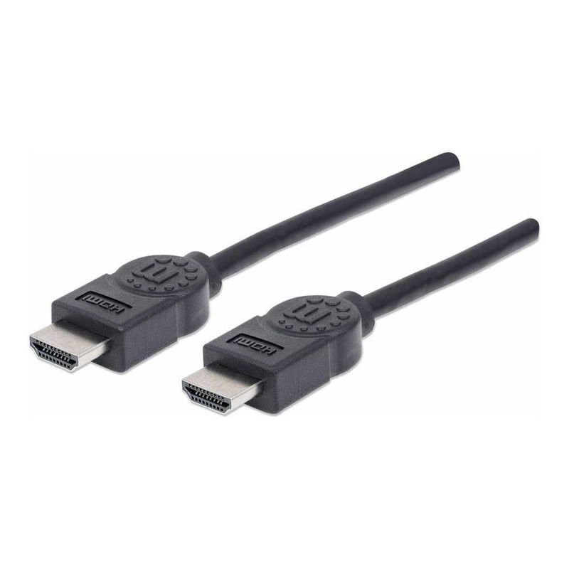 Cable HDMI Alta Velocidad Manhattan 306119 4K@30Hz Macho a Macho Negro 1.8m