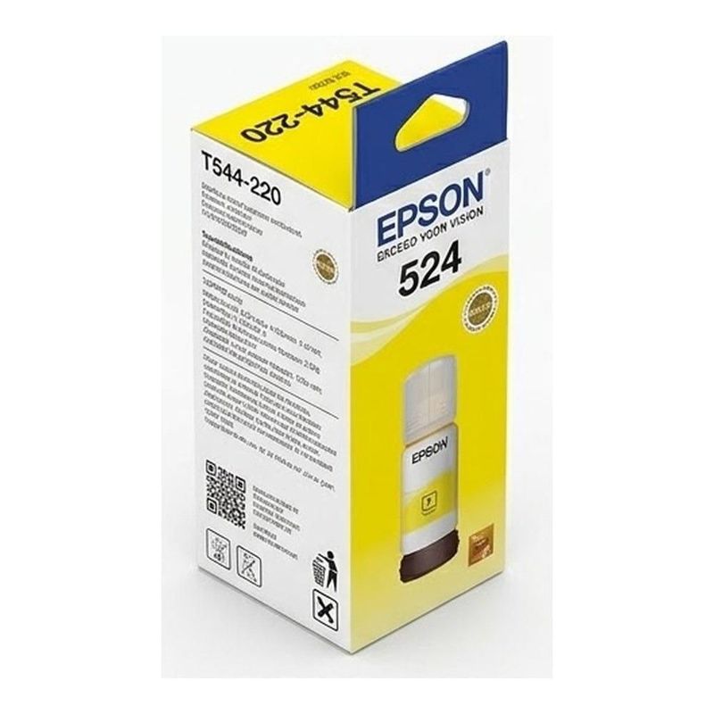 Cartucho Epson Modelo T524 Amarillo, Para L15150, Rendimiento de 7,500 Impresiones