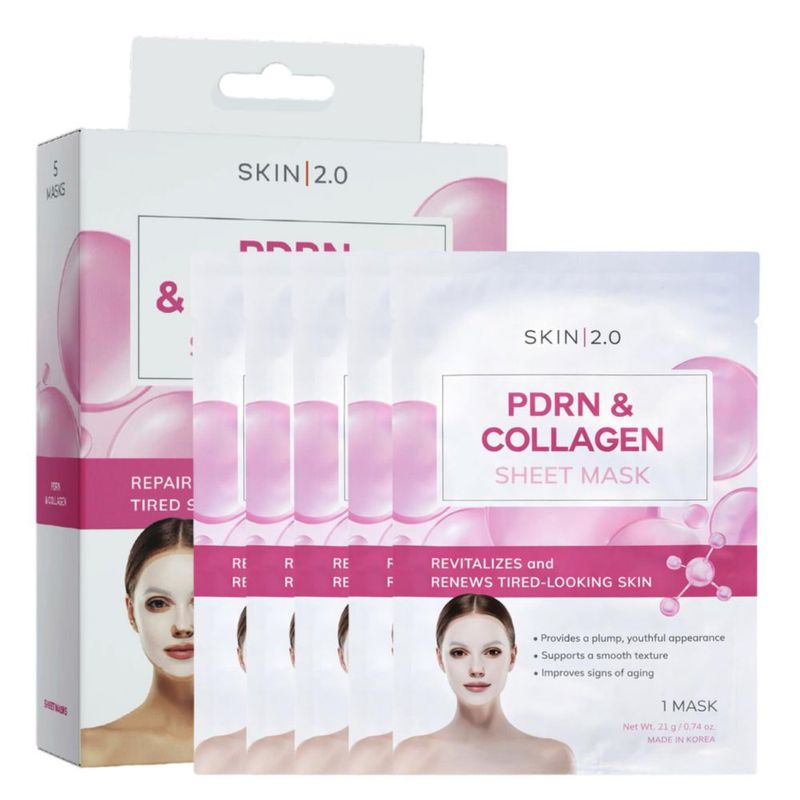 Mascarilla Facial Skin 2.0 PDRN y Colágeno - 5 unidades