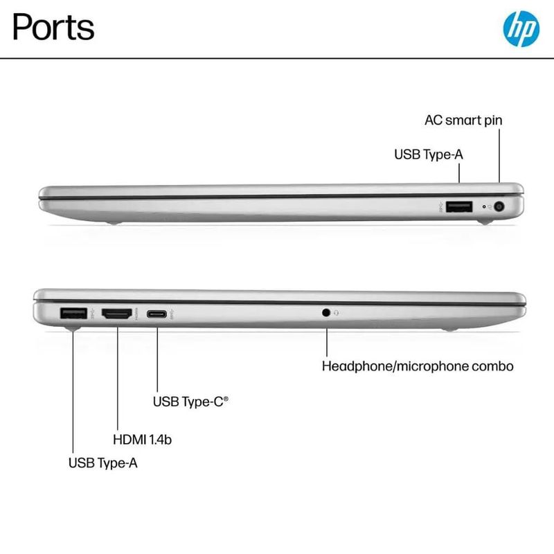 Portátil HP 156" i3-1315U 16 GB RAM 512 GB SSD Windows 11 Pro