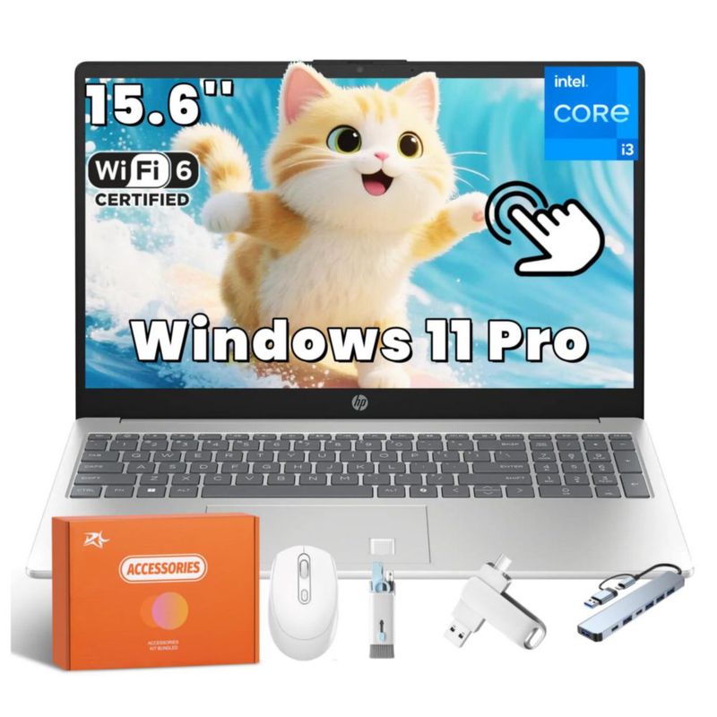 Portátil HP 156" i3-1315U 16 GB RAM 512 GB SSD Windows 11 Pro