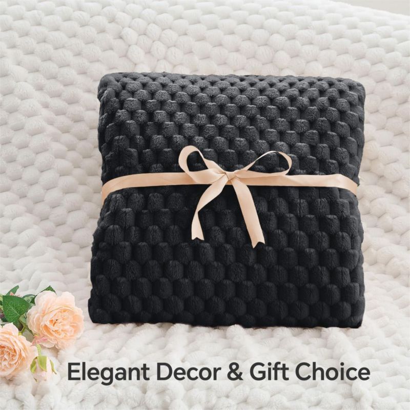Manta BEDELITE 152 × 152 cm Negra Suave y Acogedora – Regalo