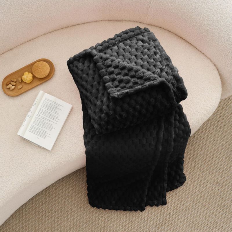 Manta BEDELITE 152 × 152 cm Negra Suave y Acogedora – Regalo