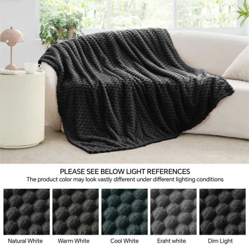 Manta BEDELITE 152 × 152 cm Negra Suave y Acogedora – Regalo