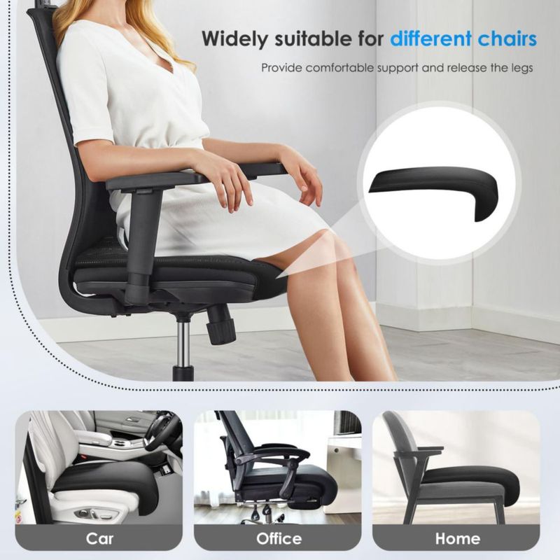 Extensor de Asiento de Coche FLORICH Cojín de Soporte para Piernas Negro