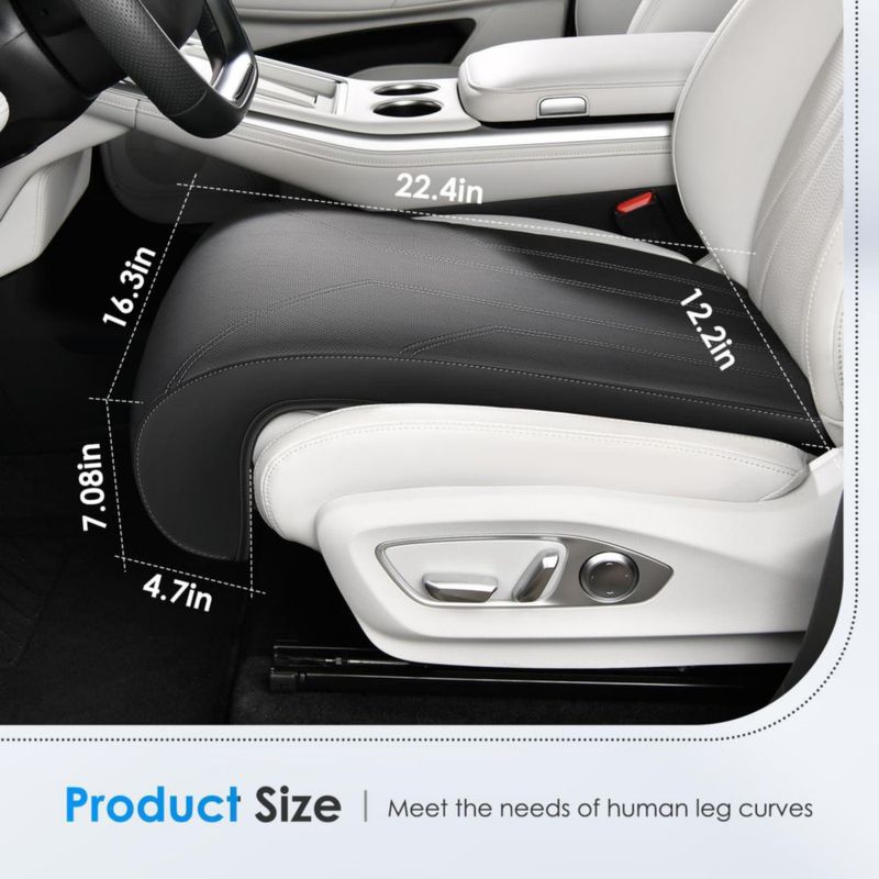 Extensor de Asiento de Coche FLORICH Cojín de Soporte para Piernas Negro
