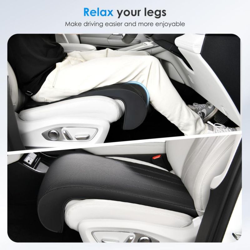 Extensor de Asiento de Coche FLORICH Cojín de Soporte para Piernas Negro