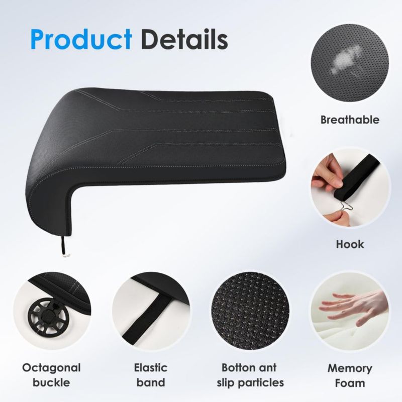 Extensor de Asiento de Coche FLORICH Cojín de Soporte para Piernas Negro