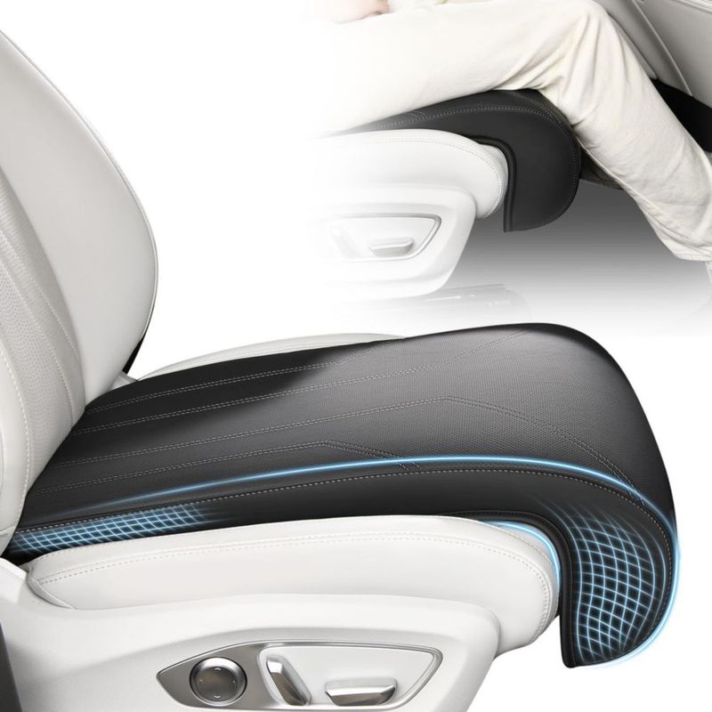 Extensor de Asiento de Coche FLORICH Cojín de Soporte para Piernas Negro