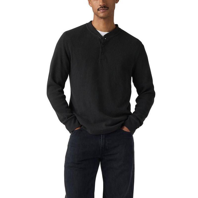 CAMISA Levi's Henley Negro Mineral Talla Grande