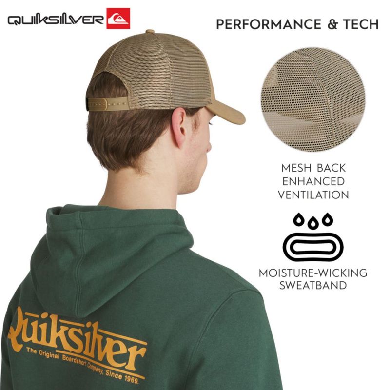 Gorra Quiksilver para hombre talla única sarga con cierre snapback y logo
