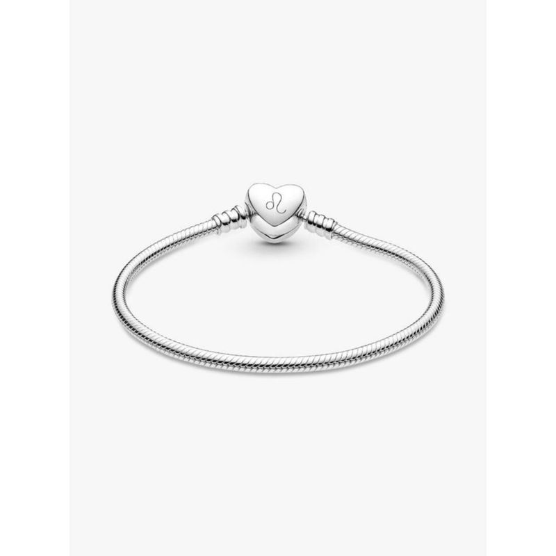 Pulsera PANDORA 23 cm Cierre de Corazón Cadena Serpentina